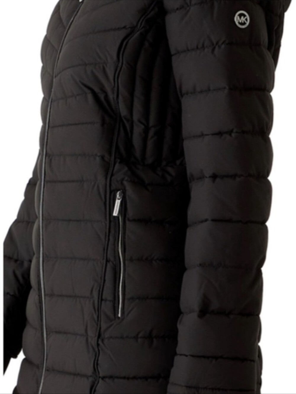 MICHAEL Michael Kors Black Quilted HoodedPackable Puffer Jacket Size S - Picture 2 of 8